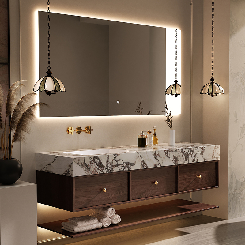 Luxury Skincare Design - Professionele vintage badkamerkast huidverzorging ijdelheid luxe
