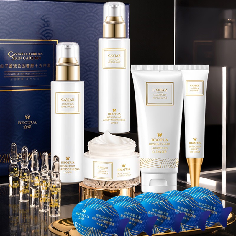 Luxury Skincare Kit - Caviar Pro-Xylane huidverzorging 15-delige set Vermindert
