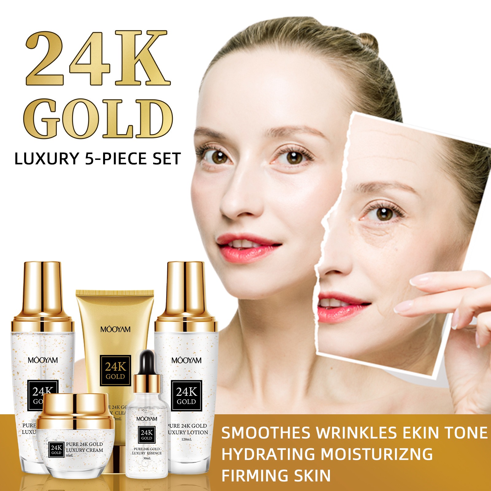 24K Gold LUXE Hydraterende Ant - Luxury Skincare Kit recensie en prijs