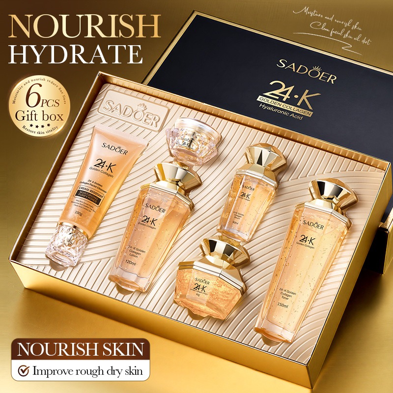 24K Goud Collageen Proteïne Sk - Luxury Skincare Kit recensie en prijs