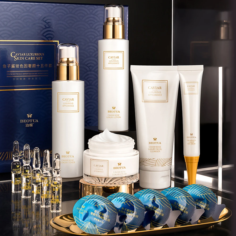 15PCS Caviar Huidverzorging Se - Luxury Skincare Kit recensie en prijs